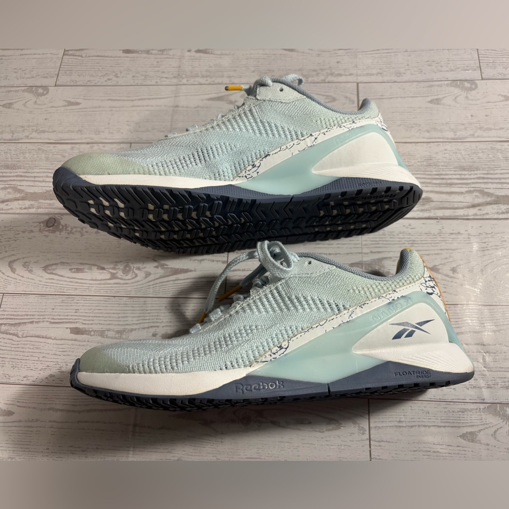 Reebok Nano X1 Vegan Nat Geo Arctic Tundra Light Blue Womens Sneaker Size 6 - Picture 8 of 16